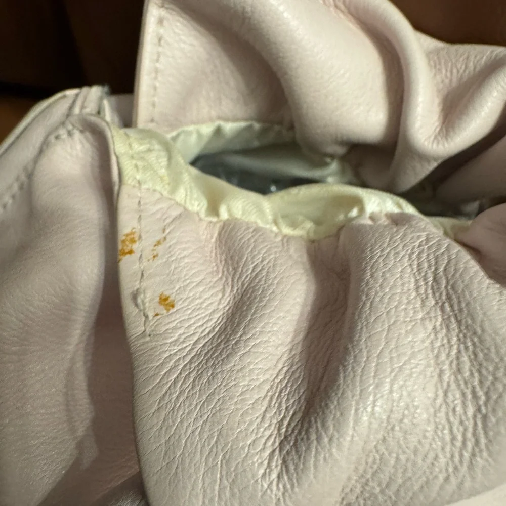 Vintage Longchamp Powder Pink Leather Round Handle Shoulder Bag EXTREMELY RARE - Picture 8 of 9